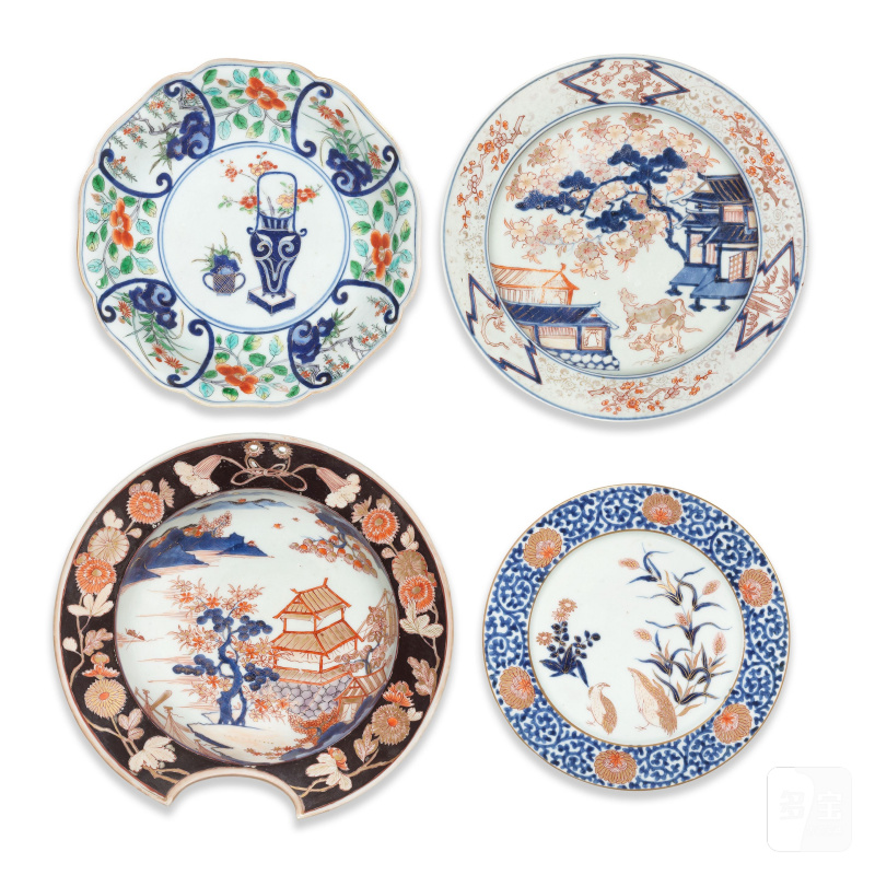江戶時代 十七世紀 伊萬里盤四件 | A GROUP OF FOUR IMARI DISHES - 图3
